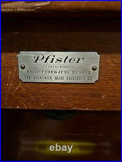 1893 Authentic Vintage Brunswick Pfister pool table 9' x 5' U pick up