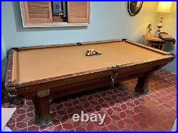 1893 Authentic Vintage Brunswick Pfister pool table 9' x 5' U pick up