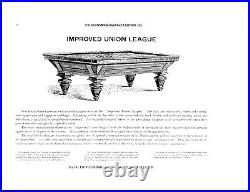 1895 Brunswick Balke Collender's 1880s Union League model pool table