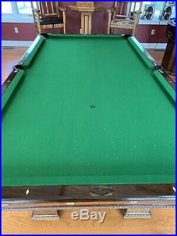 1910 Antique Pool Table The Brunswick-Balke Collender Co Excellent Condition