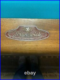 1959 Brunswick Antique 9' Pool Table Anniversary Edition Original Quality