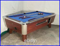 2 -7' Valley Commercial Coin-op Pool Table Model Zd-4 New Blue Cloth