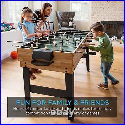 2x4 ft 10-in-1 Combo Game Table Set for Home Game Room withHockey Foosball Pool