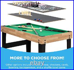2x4 ft 10-in-1 Combo Game Table Set for Home Game Room withHockey Foosball Pool