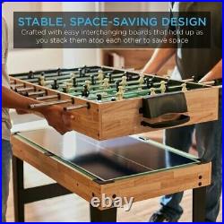 2x4ft 10-in-1 Combo Game Table Set Hockey Foosball Pool Shuffleboard Ping Pong