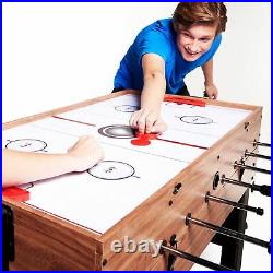 3-In-1 Kids Combo 4ft Foosball Air Hockey Billiard Pool Table Game Set Kit New