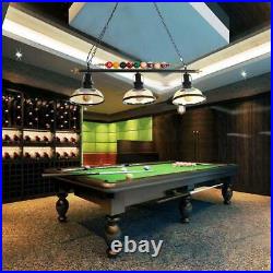 3-Light Ball Design Pool Table Light Billiard Pendant Glass Shade Chandelier