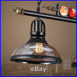 3 Light Metal Ball Design Pool Table Light Billiard Pendant Ceiling Fixture Lamp