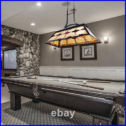 3-Light Pool Table Tiffany Light Steel Construction Chandelier UL Listed Hot