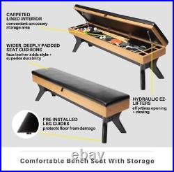 3 in 1 Multi Game Table Pool + Dining + Ping Pong Table with Storage Benches