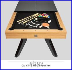 3 in 1 Multi Game Table Pool + Dining + Ping Pong Table with Storage Benches