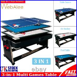 3 in 1 Pool Table Tennis slide Hockey Games Table Accessories FAST DELIVERY