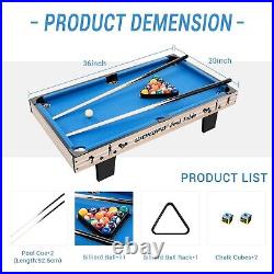36-Inch Mini Pool Table Top Games, Tabletop Billiards Table Set for Kids