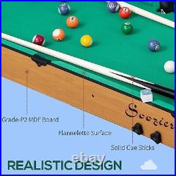 38 Foldable Billiards Tabletop Game, Pool Table Set, Fun for The Whole Family