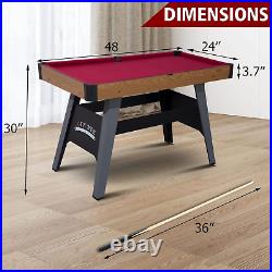 4/4.5Ft Pool Table, Portable Billiard Table for Kids and Adults, Mini Billiards