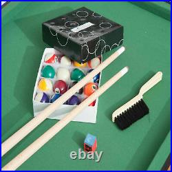 4.5ft Mini Table Top Pool Table Game Billiard Board Play with Balls Set Cues