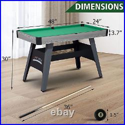 4-Ft Pool Table, Portable Billiard Table for Kids and Adults Mini Billiards Game