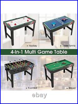 4-In-1 Combo Game Table 49 Foosball With Pool Billiards Air Hockey Table Tennis