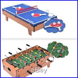4 In 1 Multi Game Hockey Tennis Football Pool Table Billiard Foosball Gift