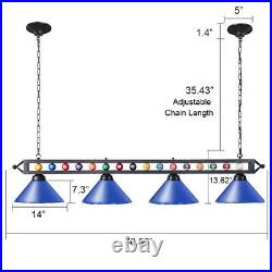 4 Light Ball Design Pool Table Lamp Billiard Pendant Ceiling Fixture Chandelier