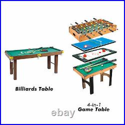 4 in 1 Multi Game Table Hockey Foosball Mini Billiards Pool Table Set 2 Types