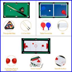 4-in-1 multi-game hockey Soccer, Table Tennis, Pool, and Hockey Fun