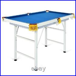 47 Folding Billiard Table Pool Game Indoor Kids with Cues & Brush & Chalk