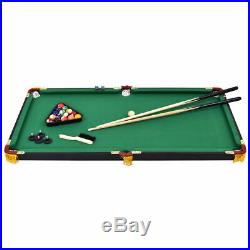 47 Pool Table Billiard Table Toys Game Set w 2 Cue Triangle Rack Ball and Chalk