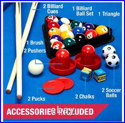48 3 In 1 Combo Game Table, Pool, Hockey, Foosball, Accessories Included US