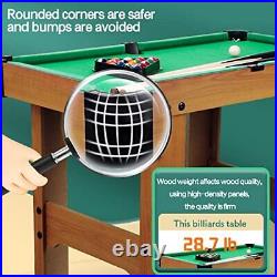 48 Green Mini Pool Table, Billiard Tables Includes 21 Billiards Equipment