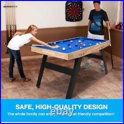 48 Wood Pool Table Portable Billiards Table for Kids and Adults Mini Pool