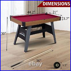 4Ft Pool Table Foldable Billiard Table Kid Adult Mini Game Table 2 Cue Sticks