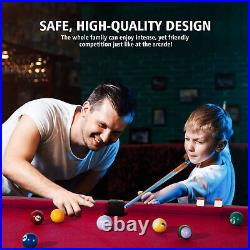 4Ft Pool Table Foldable Billiard Table Kid Adult Mini Game Table 2 Cue Sticks