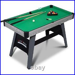 4Ft Pool Table Portable Billiard Table Kid Adult Mini Game Table 2 Sticks Blue