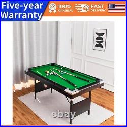 5.5 Ft Billiards Table Pool Table Billiard Table Set Includes Balls Cues Folding