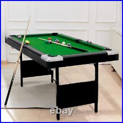 5.5 Ft Billiards Table Pool Table Billiard Table Set Includes Balls Cues Folding