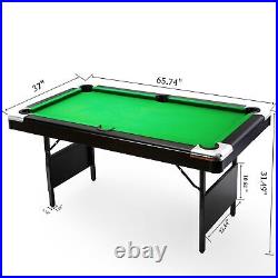 5.5 Ft Billiards Table Pool Table Billiard Table Set Includes Balls Cues Folding