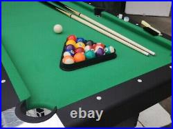 5.5 Ft Folding Pool Table Billiard Desk Indoor Game Table Chalk Brush Portable