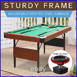 5.5 Ft Portable Pool Table, Billiard Tables, Foldable Pool Table Space-Saving wi