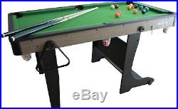 5' Folding Billiard Pool Table Cues Balls Home Game Room Playing Kids Play Games