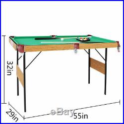 55 Folding Billiard Table Pool Table Modern Space Saving Pool Billiard Table