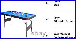 55 Folding Pool Table Top Billiards Game All Accessories Included, Balls Cues &