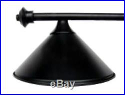 55 Pool Table Light Billiard Lamp Black With Metal Shades For 7 or 8' Table