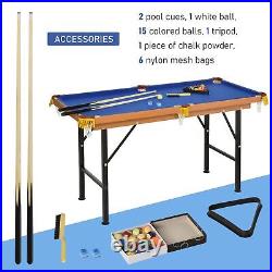 55 Portable Folding Billiards Table Game Pool Table for Whole Family Number