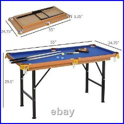 55 Portable Folding Billiards Table Game Pool Table for Whole Family Number