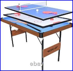 55Inch Multi Function 3 in 1 Combo Game Table, Folding Pool Table/Billiard Table