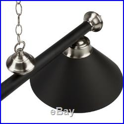 56 Billiard Pool Table Lighting Fixture with 3 Metal Lamp Shades for Game Room