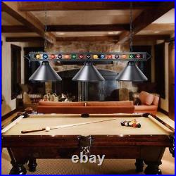 59 Billiard Light Fixture Pool Table Light Black Metal Billiard Chandelier NEW