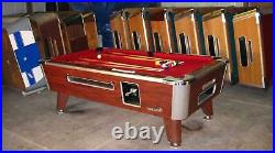 6 1/2' Valley Coin-op Pool Table Model Zd-4 In Red Also Avail In 7', 8