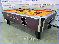 6 1/2' Valley Coin-op Pool Table Model Zd-8 With Orange Cloth